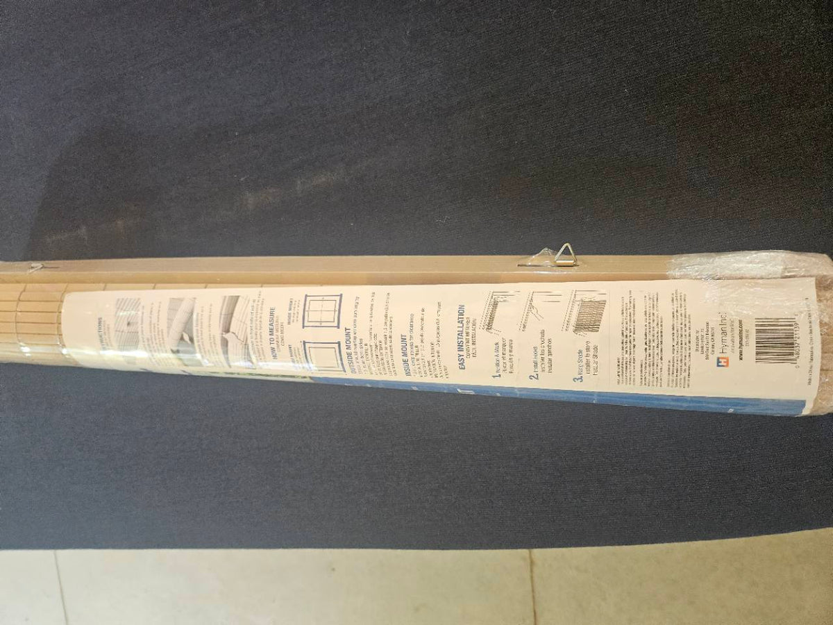 Radiance 30 x 72 in Bamboo Cord-Free 1/4 in Oval PVC Roll-Up Shade - New