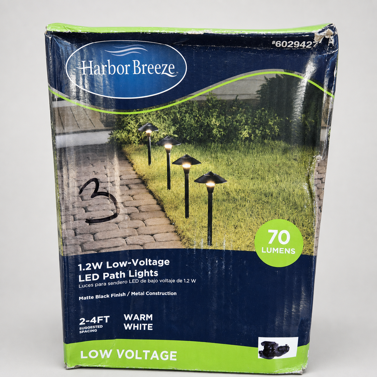 Harbor Breeze four-pack 1.2W low-voltage LED path lights box, item 6029427