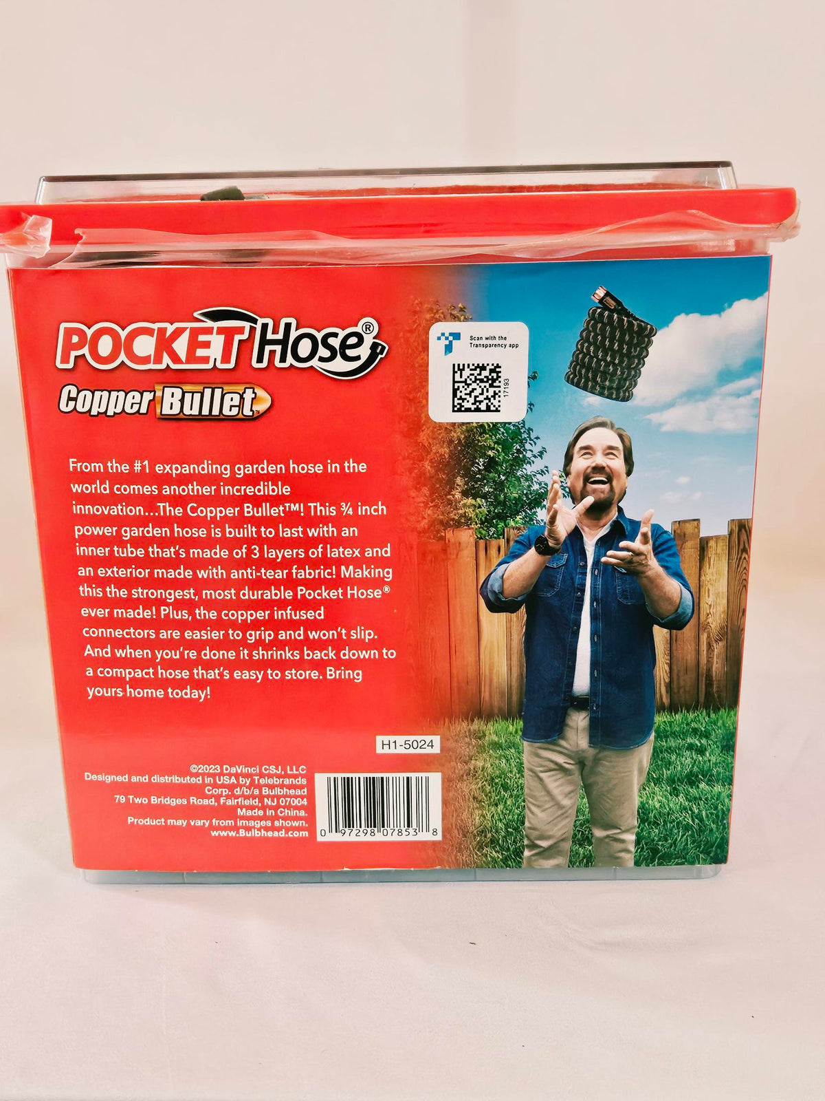 Back panel with product description and barcode