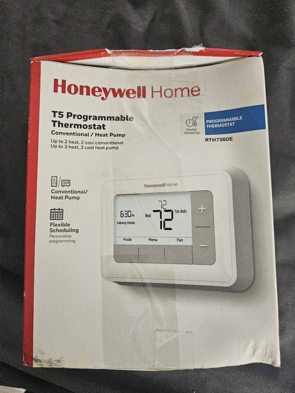 Honeywell Home T5 RTH7560E1001 programmable thermostat actual box front