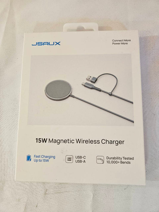 JSAUX 15W Magnetic Wireless Charger front packaging
