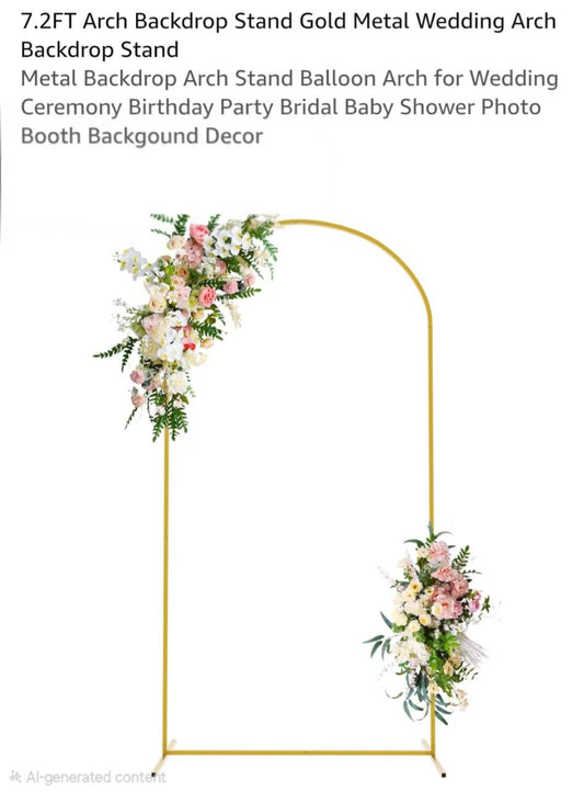 Gold arch reference styling; decorations not included