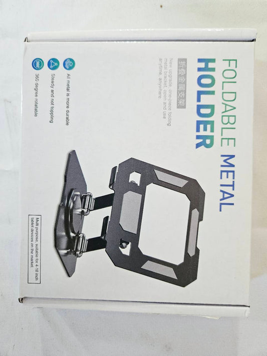 Briteroh black foldable metal rotating tablet holder retail packaging