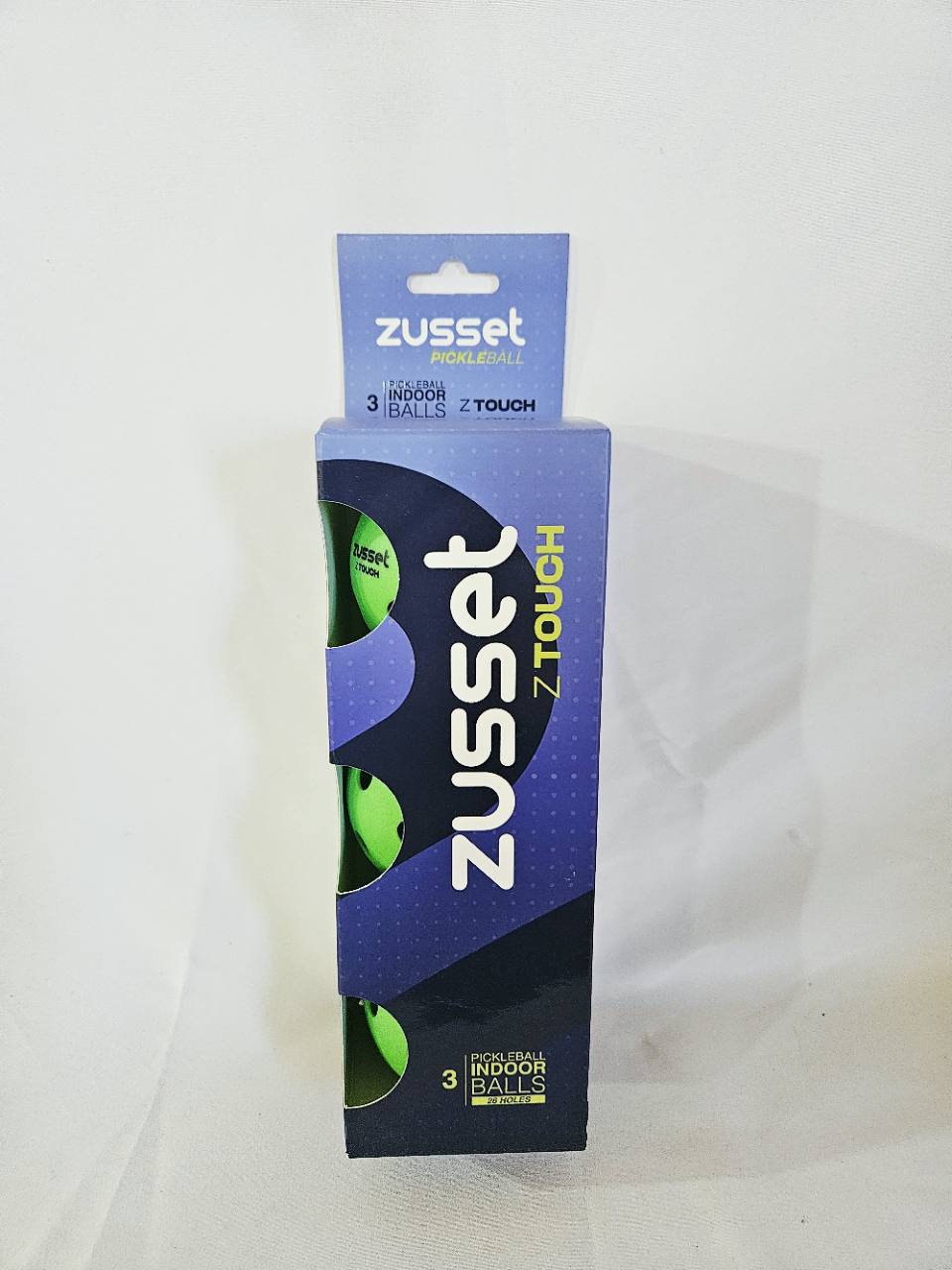 Zusset Z Touch indoor pickleballs 3-pack packaging