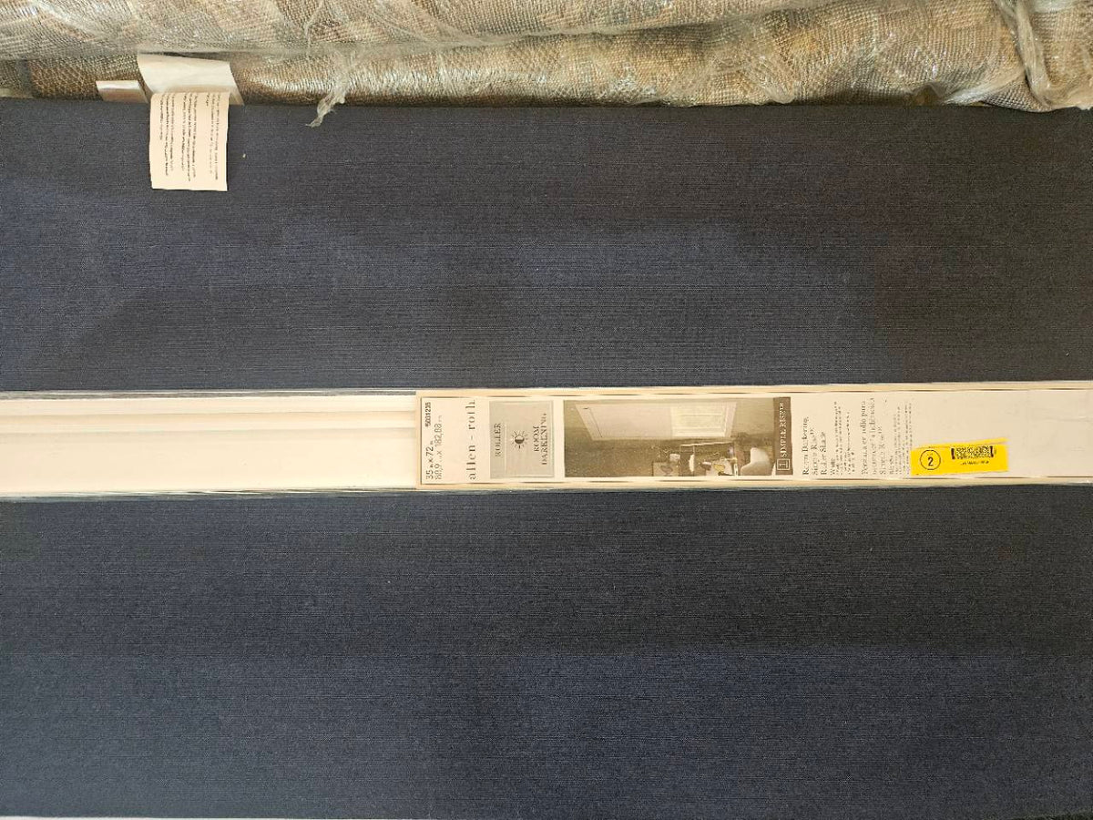 allen + roth Simple Rise 35 x 72 in White Room Darkening Cordless Roller Shade 54832