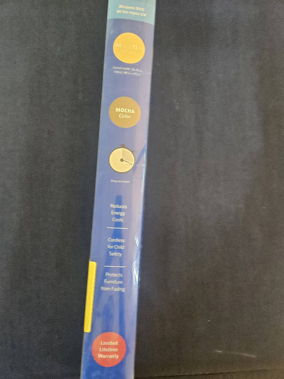 Coolaroo 48 x 72 in Mocha Outdoor Cordless Roller Shade 448264 - New in Box