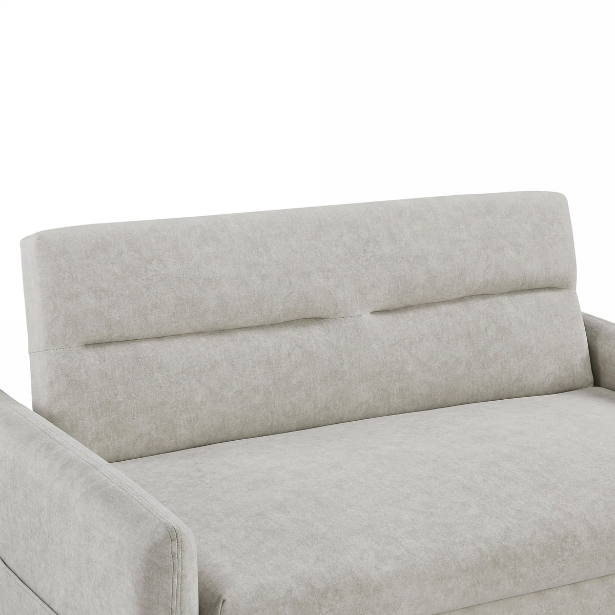 Beige 55.1-Inch Pull-Out Sleeper Loveseat with USB Charging