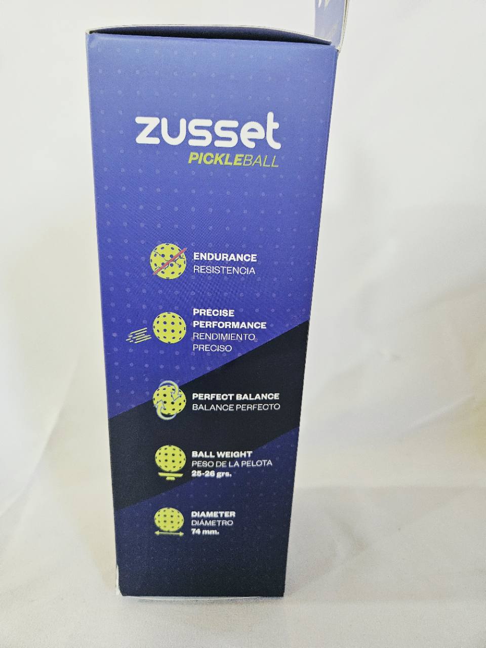 Zusset Z Touch indoor pickleballs 3-pack packaging
