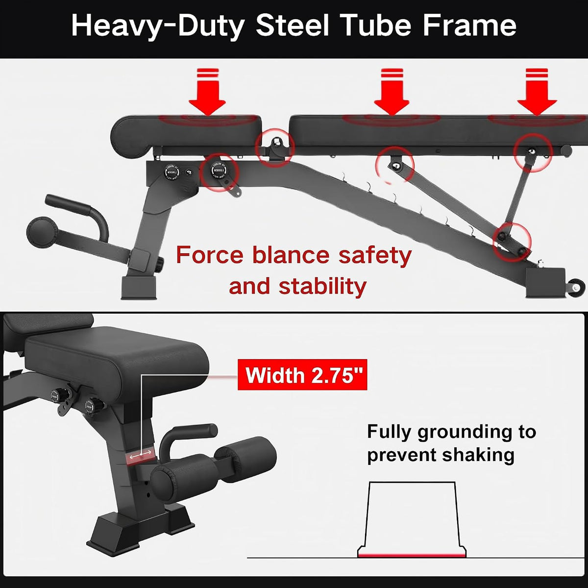 Steel frame and base detail