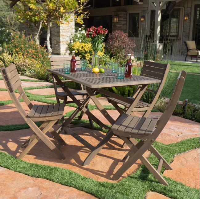 Positano  Foldable Dining Set, Grey
