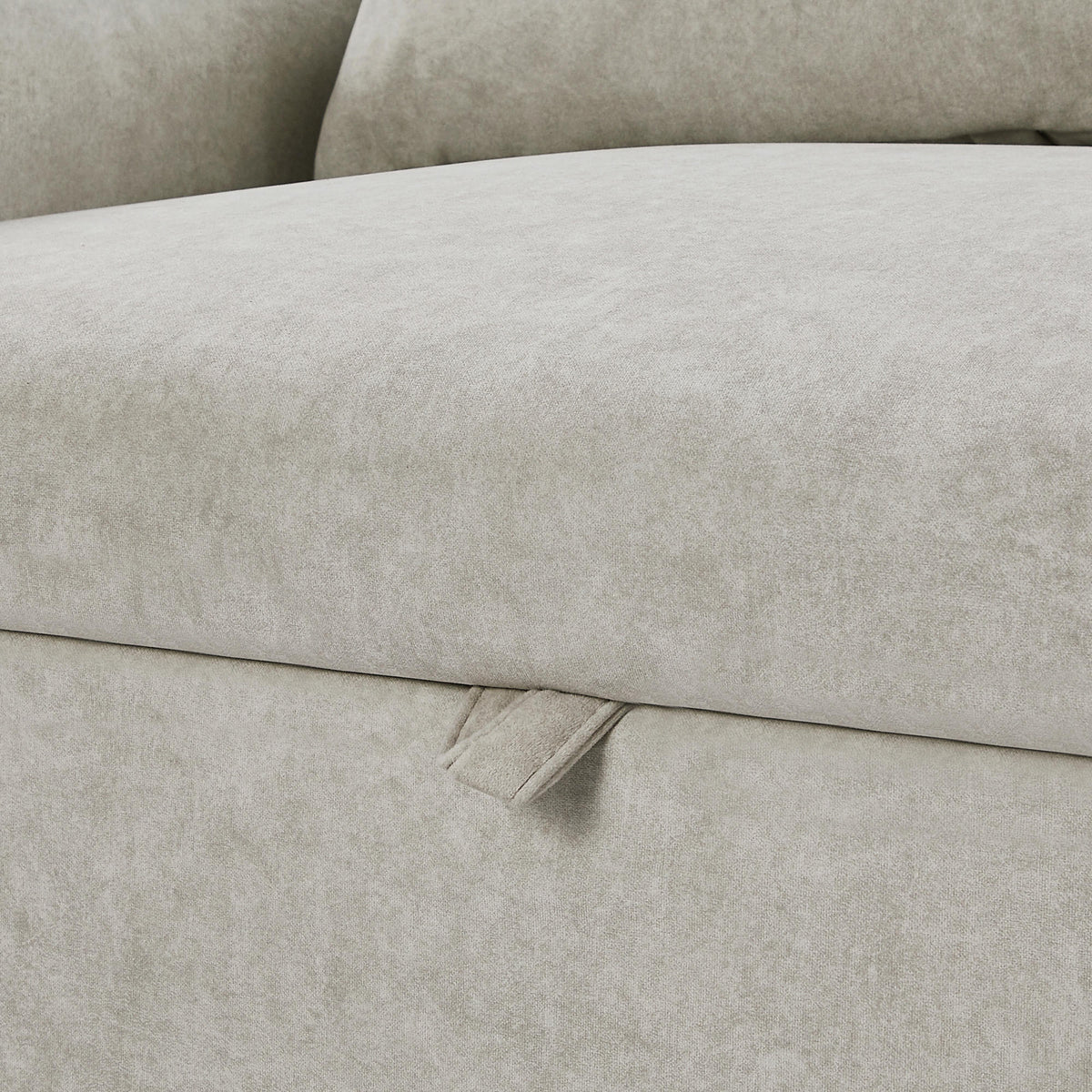 Beige 55.1-Inch Pull-Out Sleeper Loveseat with USB Charging