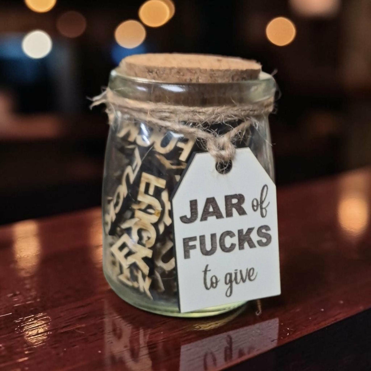Funny Adult Decor - Strong humor gift - Jar of F^cks