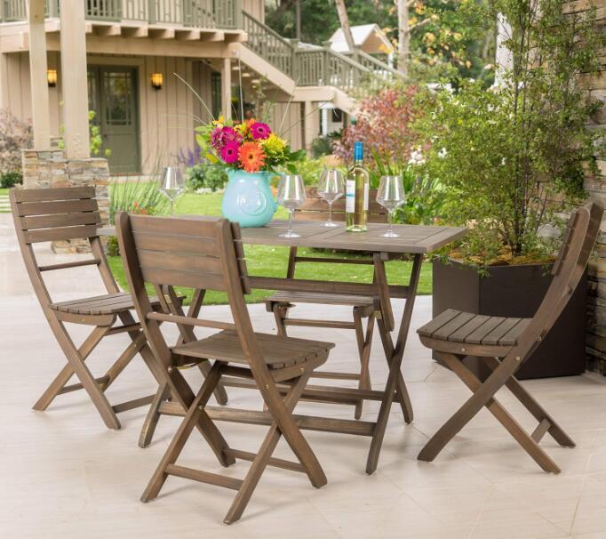 Positano  Foldable Dining Set, Grey