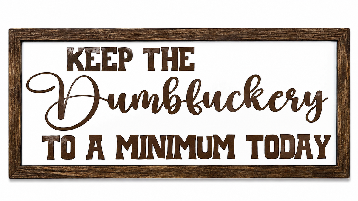 Funny Office Sign - Adult Humor - Dumbfuckery -  USA
