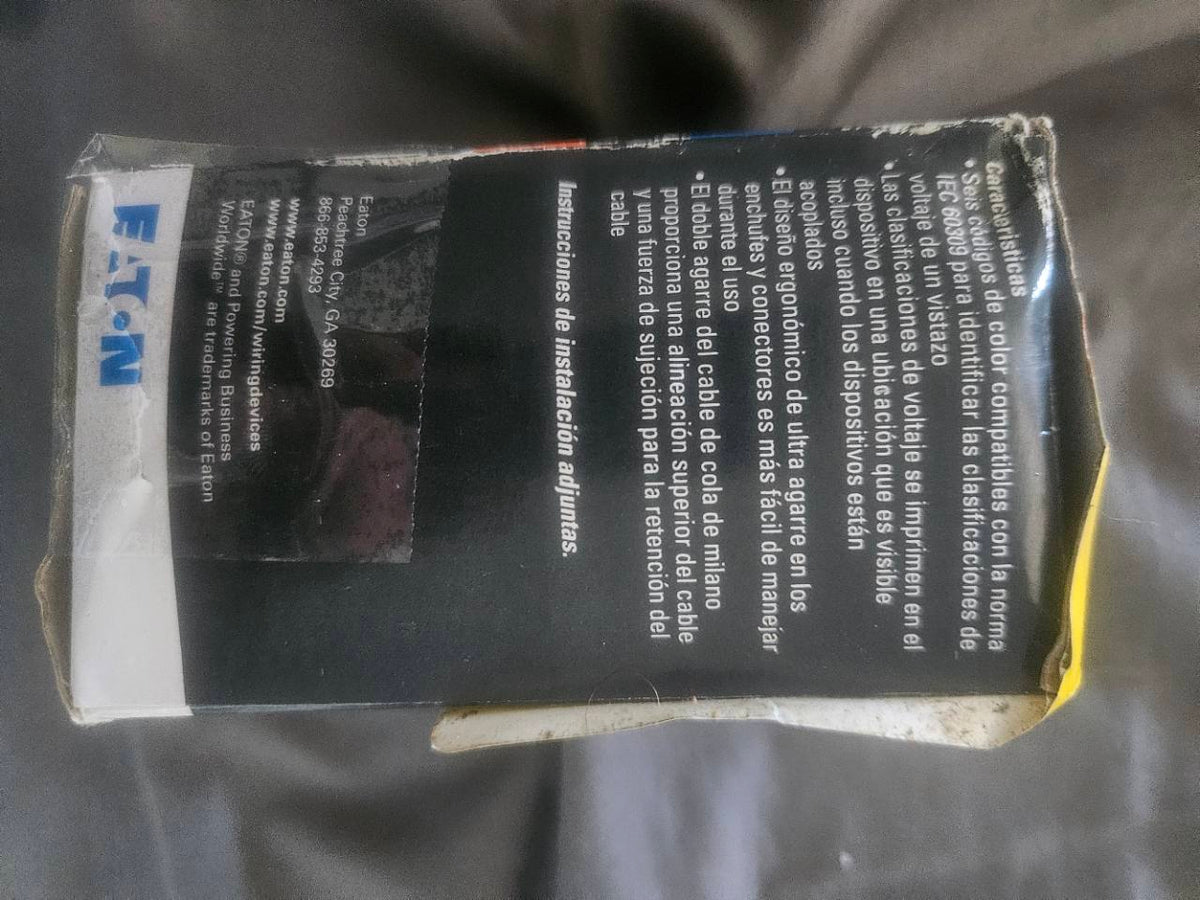 Actual Eaton connector package back and condition