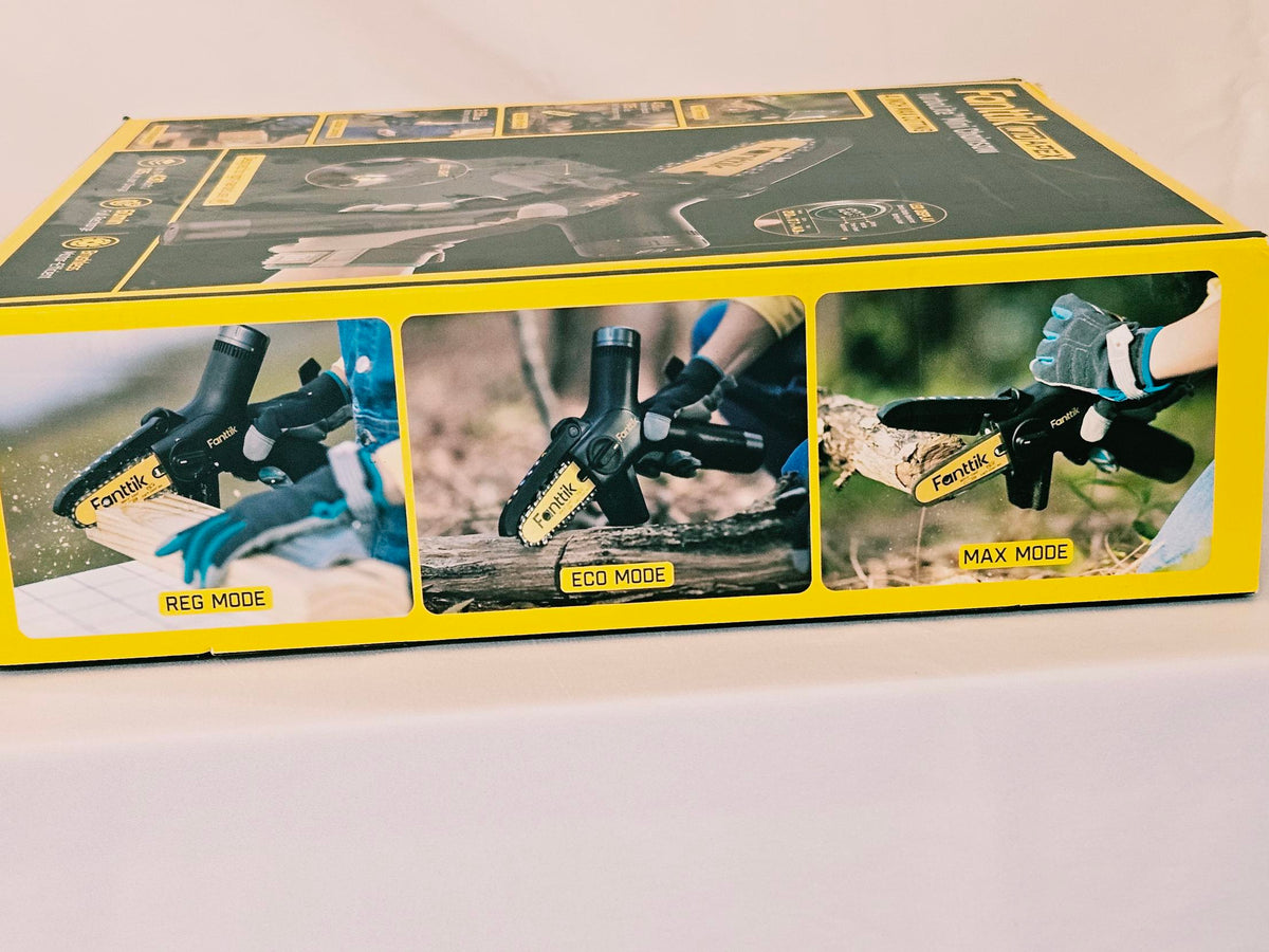 Box side showing REG ECO and MAX cutting modes