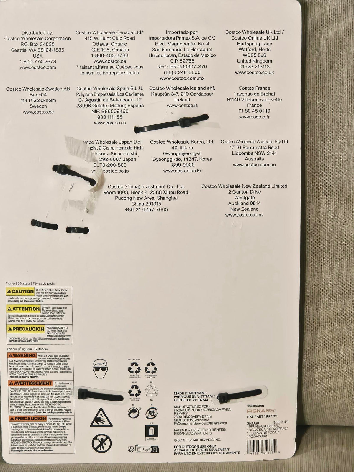 Back of card showing shelf wear and scuffed label