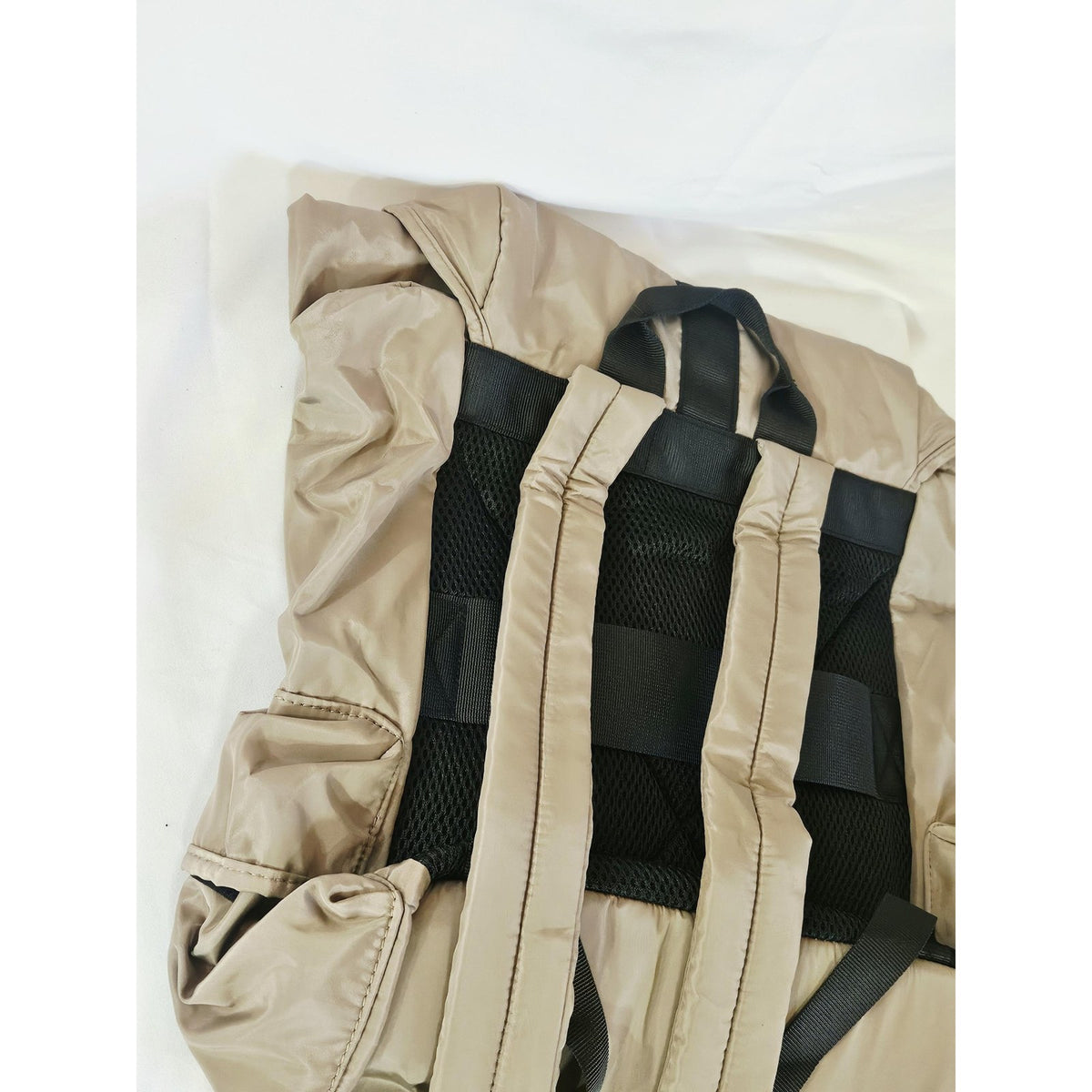 Backpack mesh back panel close-up