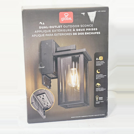 Globe Electric Dual-Outlet Outdoor Sconce box front