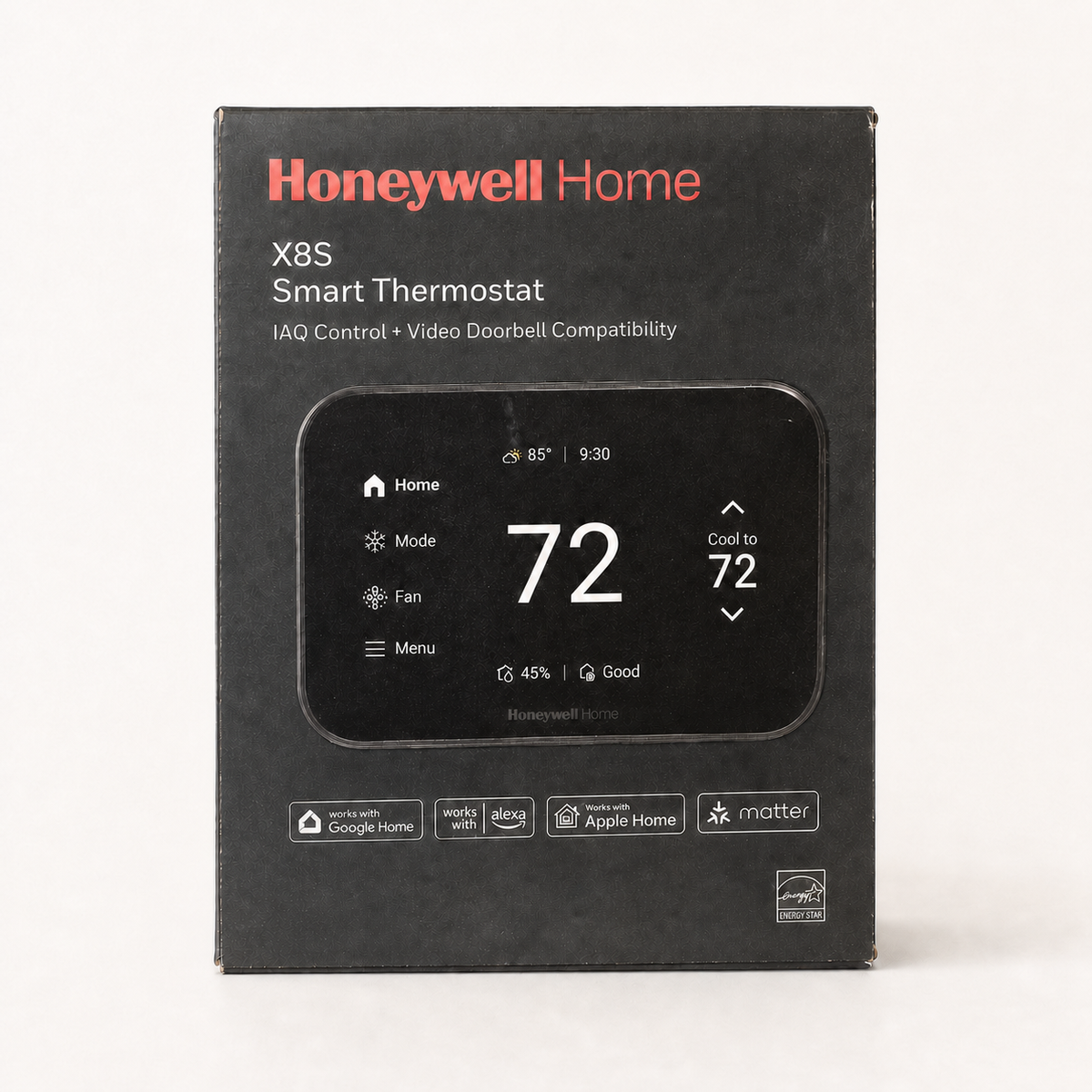 Honeywell Home X8S Smart Thermostat black retail box