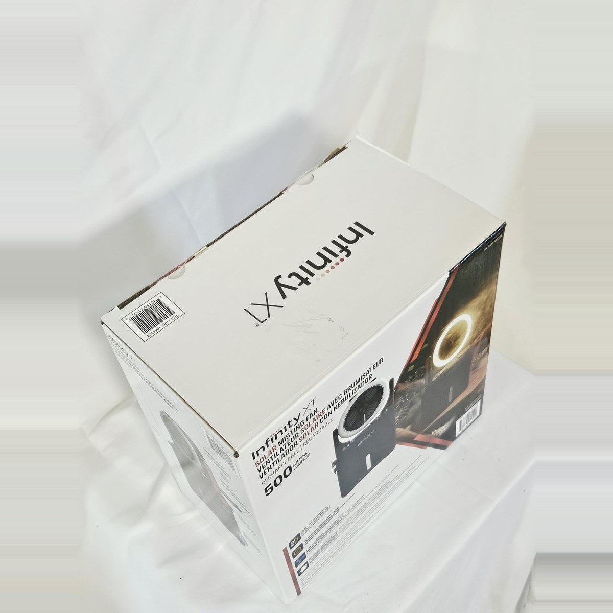 Infinity X1 misting fan box top