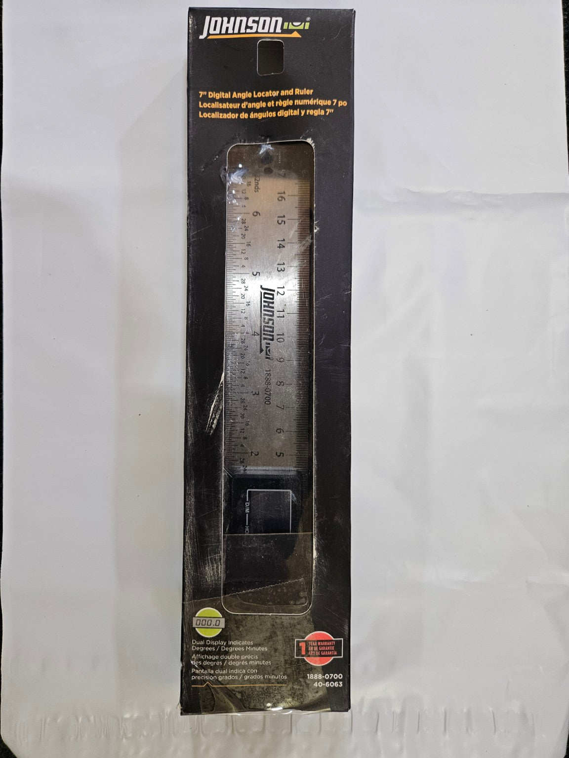Johnson 7-inch digital angle locator front packaging