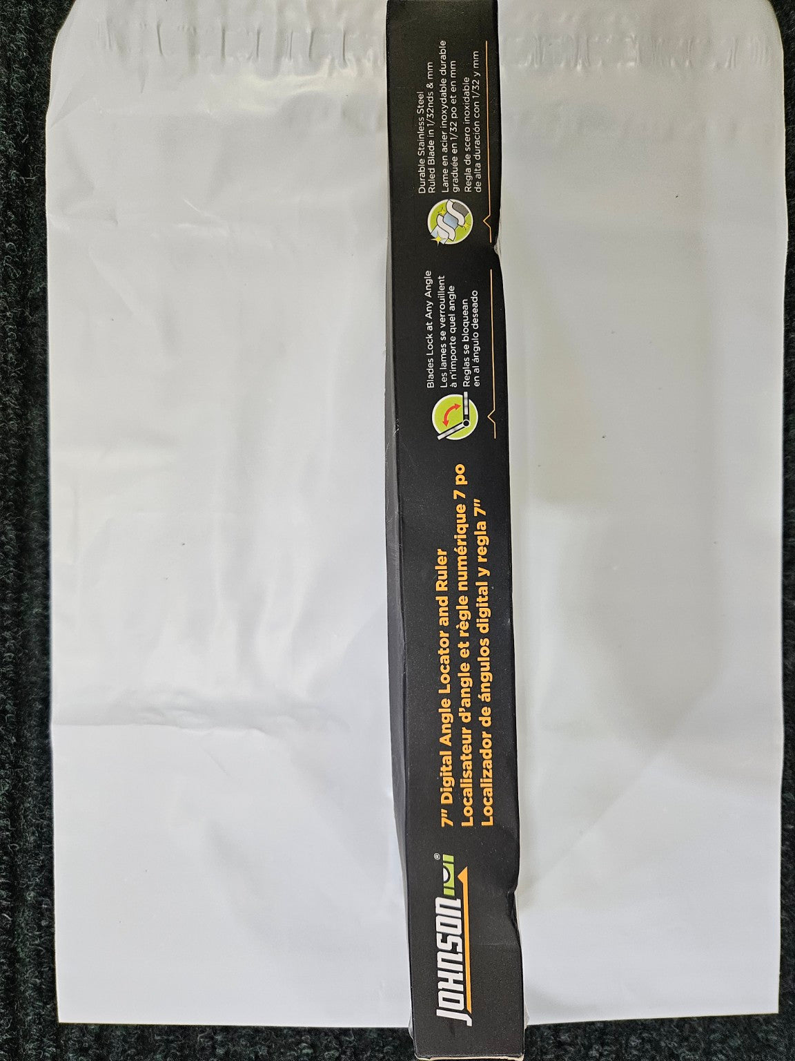 Johnson 7-inch digital angle locator side packaging