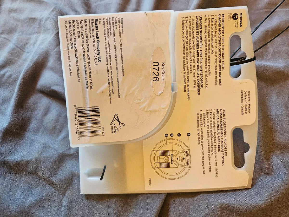 Master Lock M50XKAD back specifications