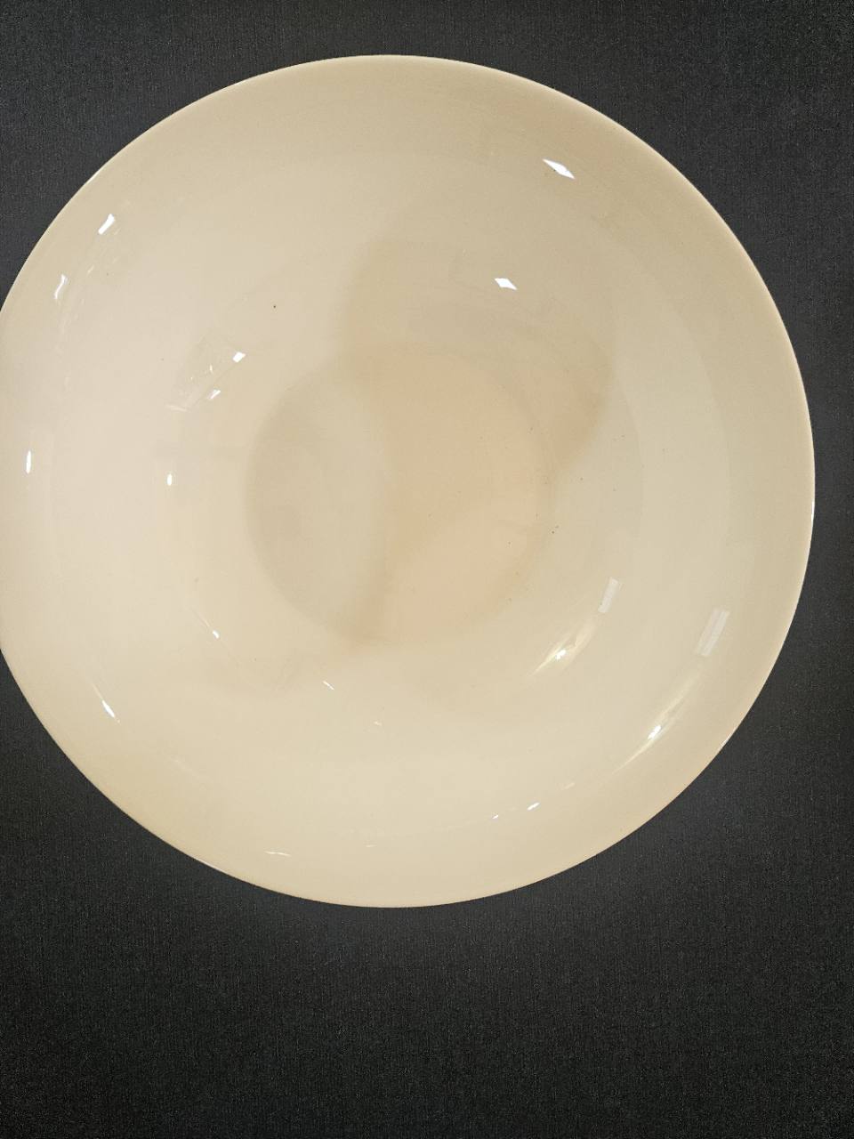 Mikasa Nellie 14-inch white bone china serving bowl, top view