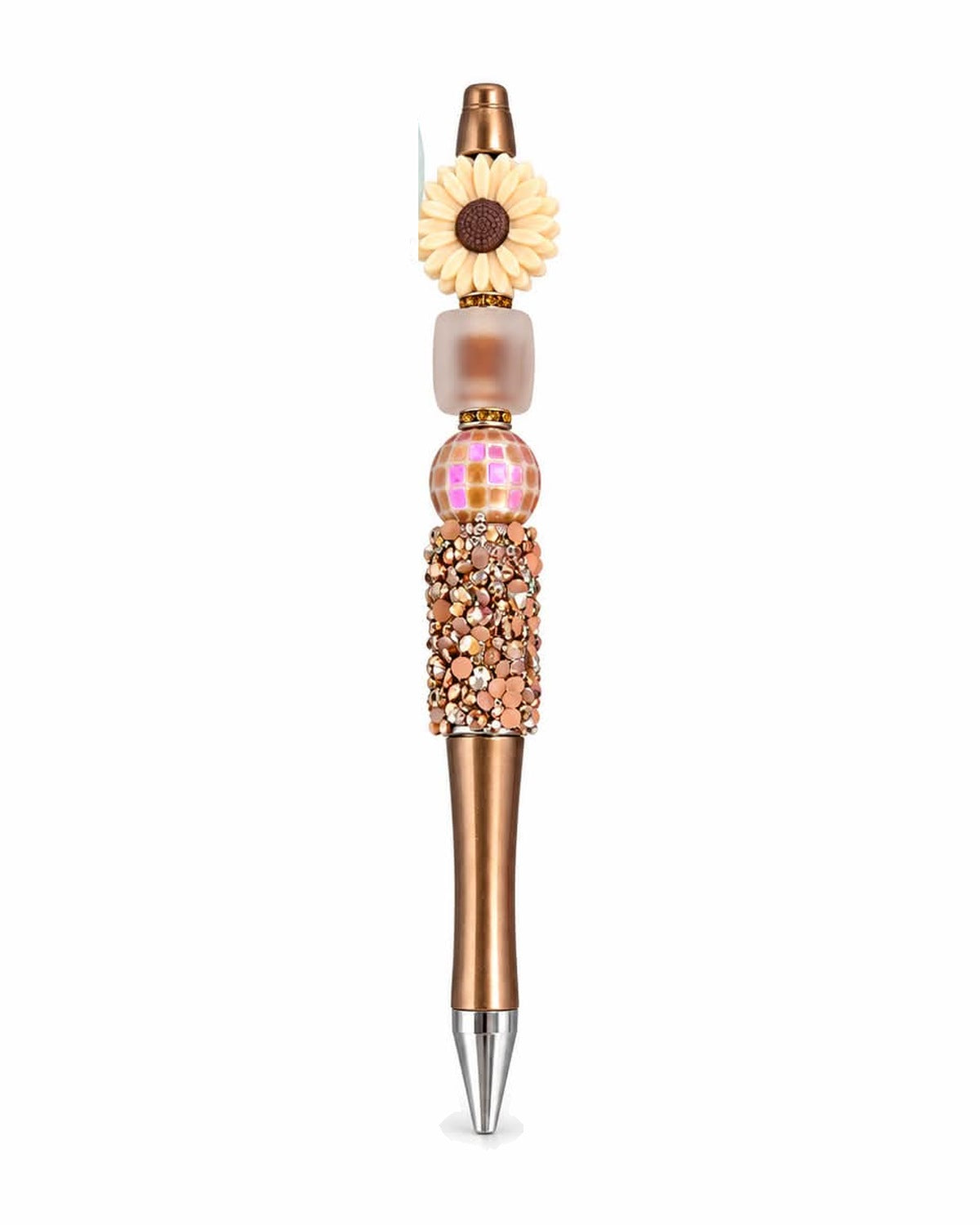 Sunflower bronze beaded pen