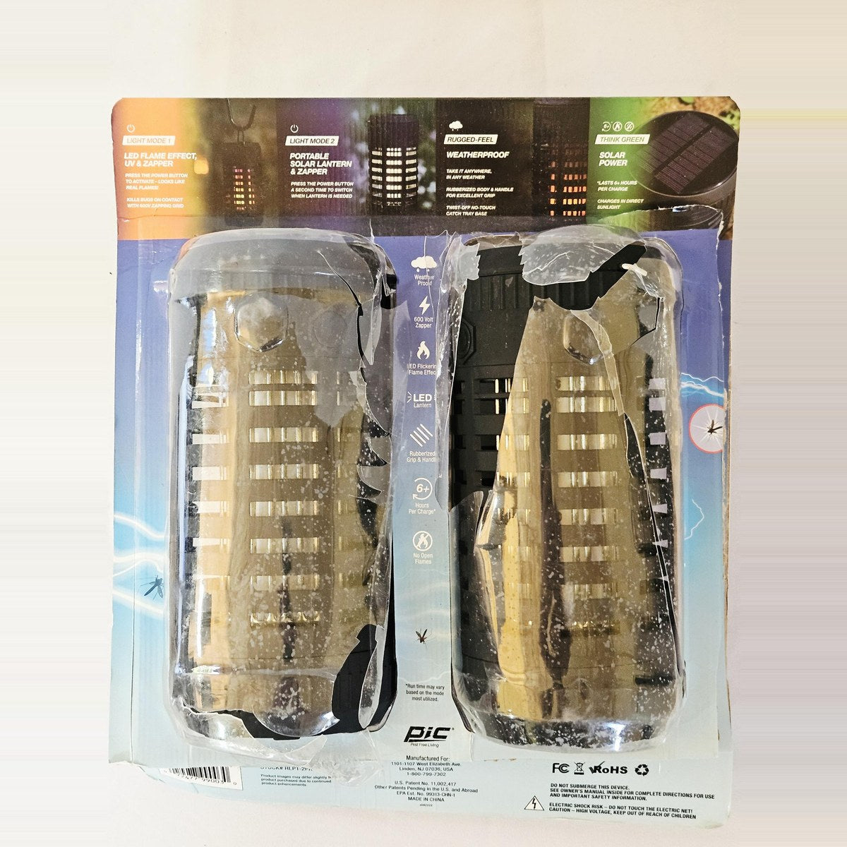 PIC insect killer lantern package back with features