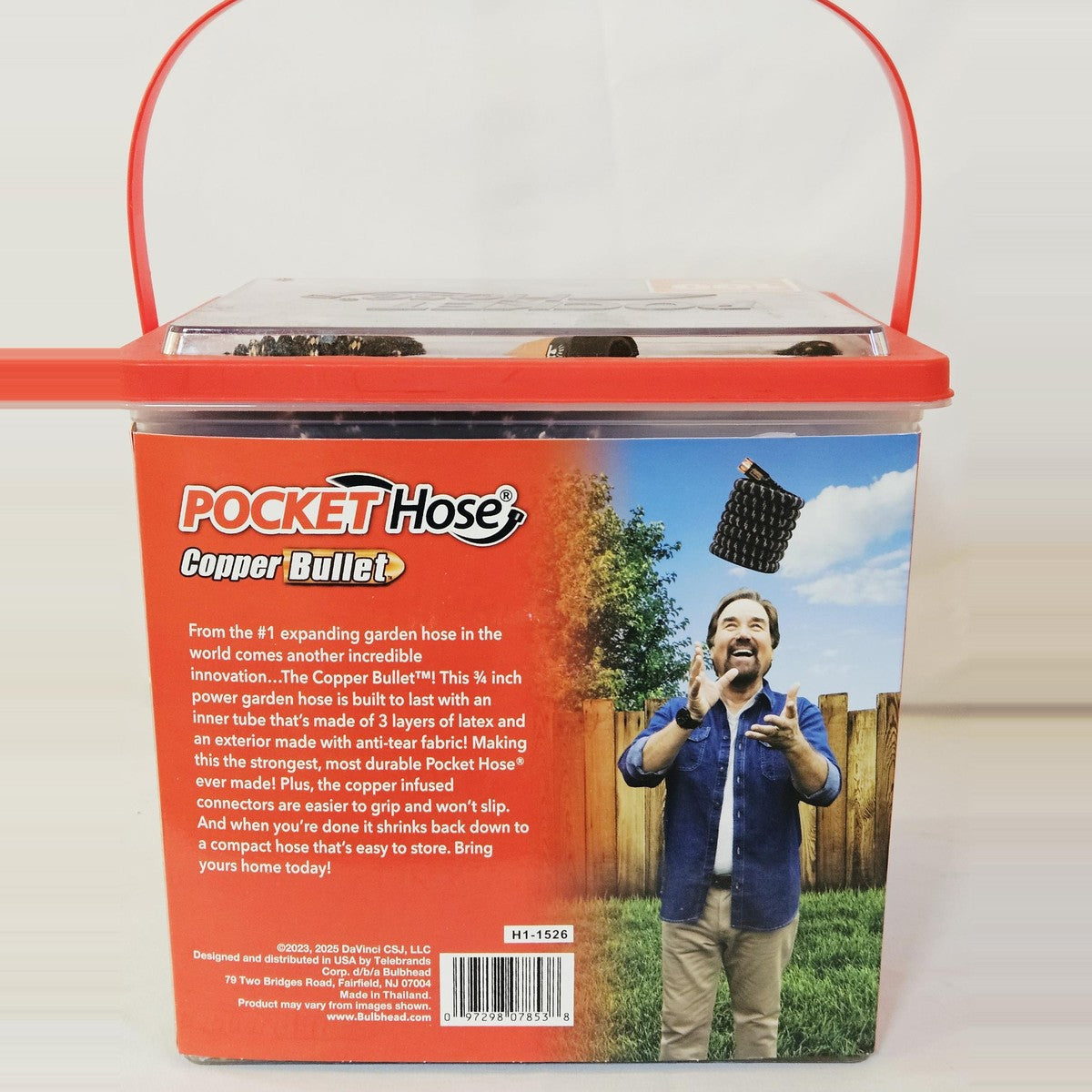Pocket Hose Copper Bullet tub, back