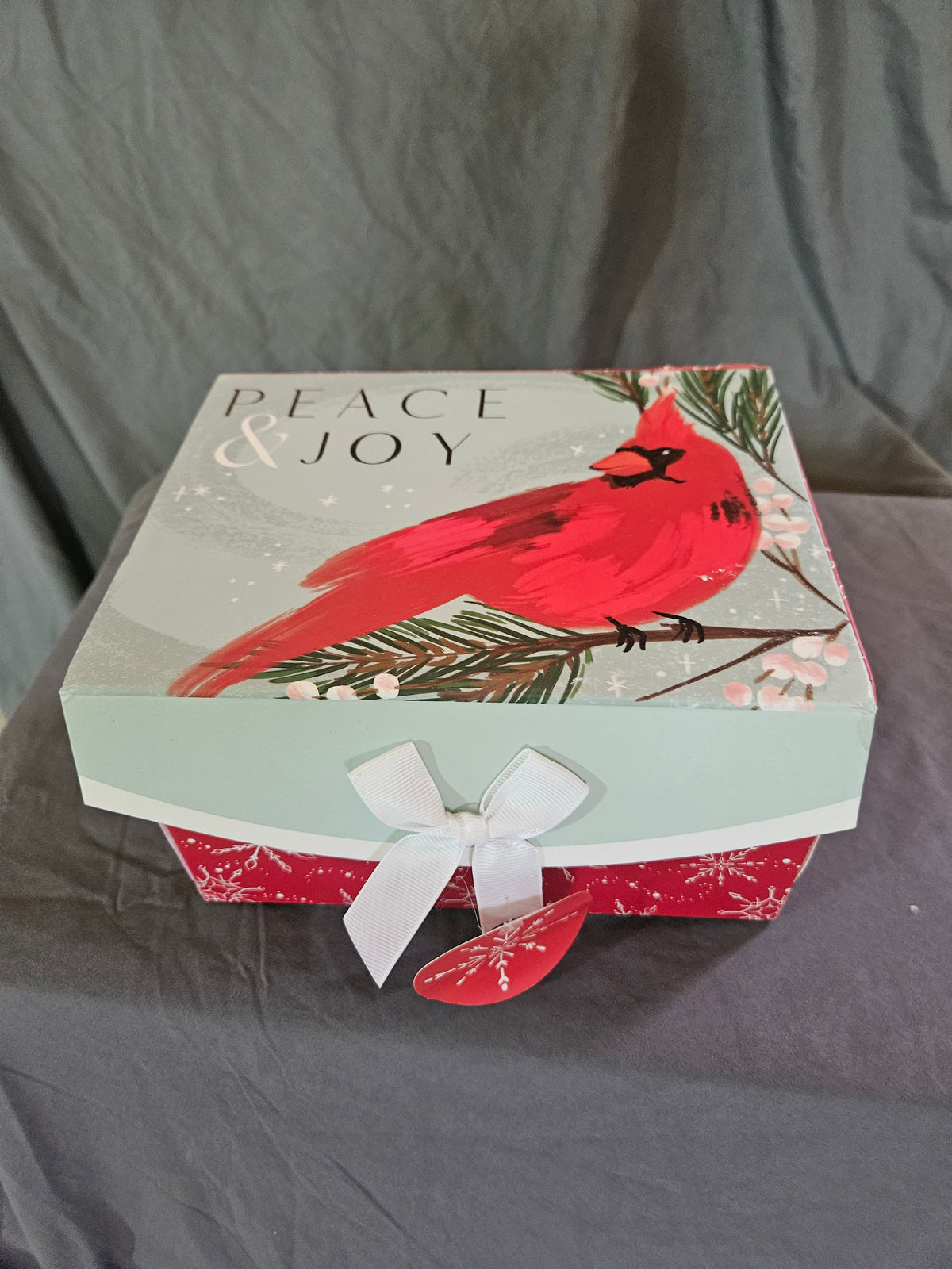 Peace and Joy Cardinal Nesting Gift Box