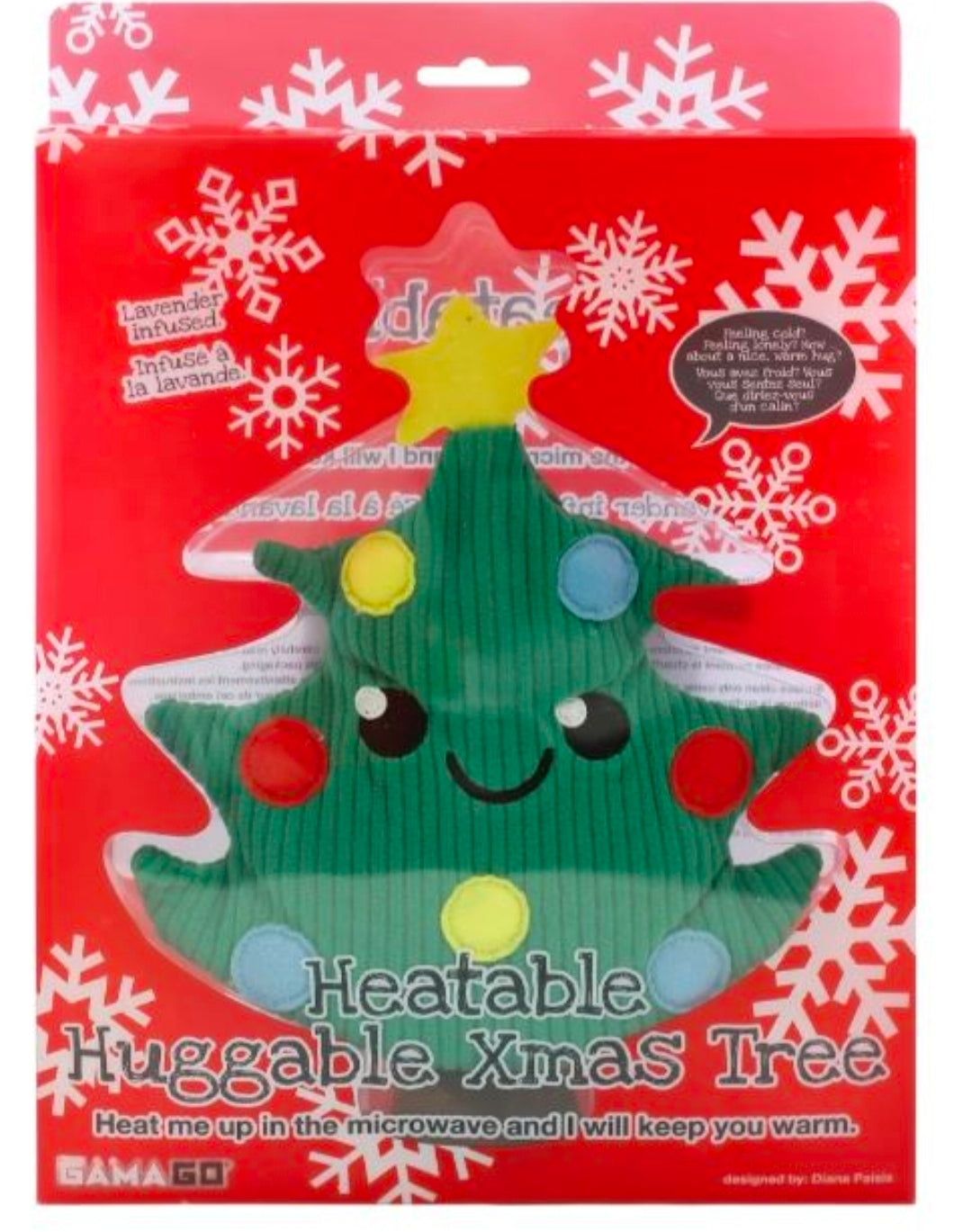 GAMAGO Heatable Huggable Xmas Tree Heating Pad and Pillow