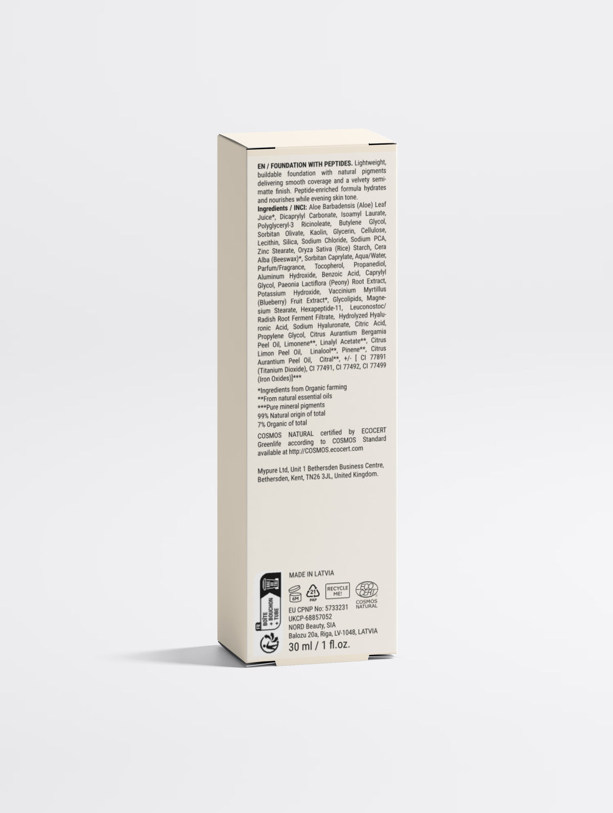 Peptide Skin-Perfecting Foundation - 25 Medium Warm | Medium Skin, Golden Undertone