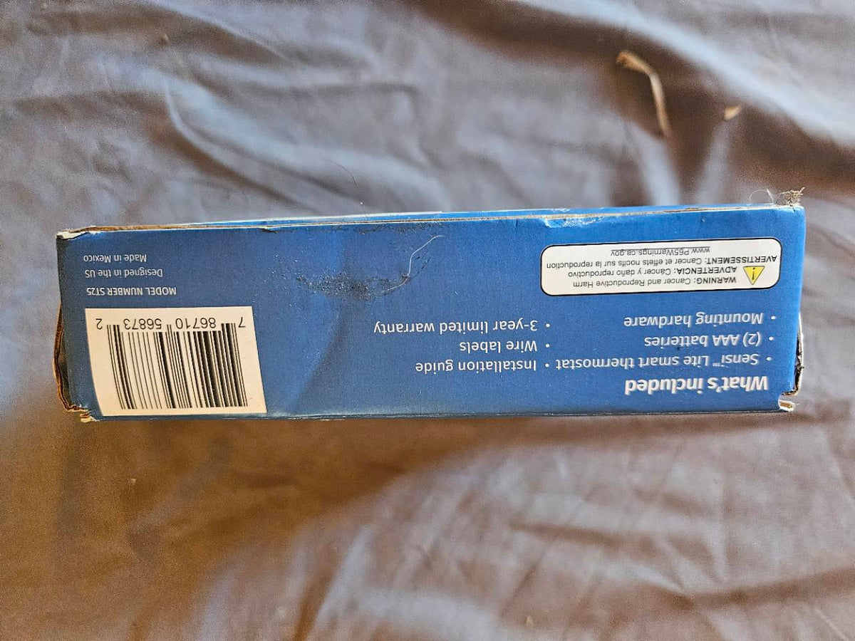 Sensi Lite ST25 contents and model label