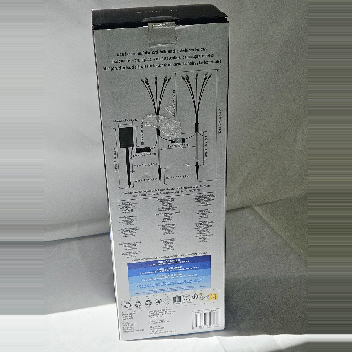 Solar firefly lights dimensions