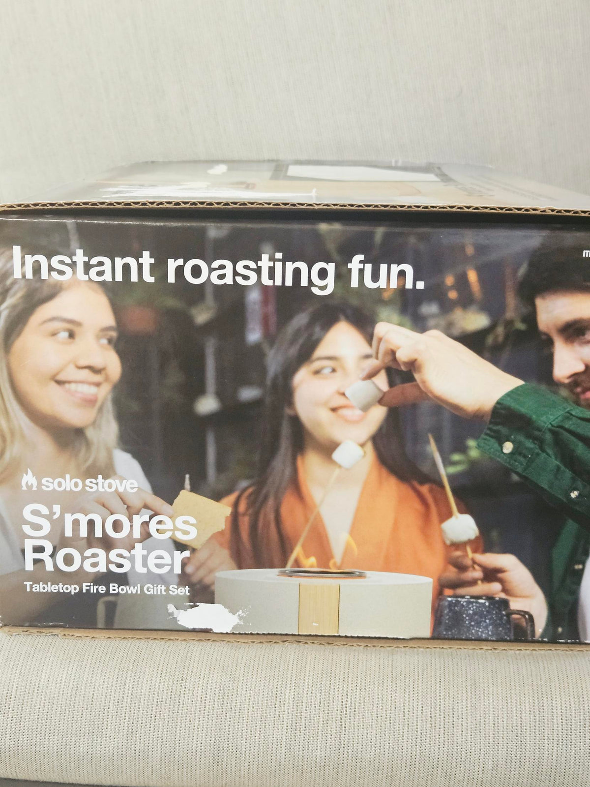Box side panel - instant roasting fun