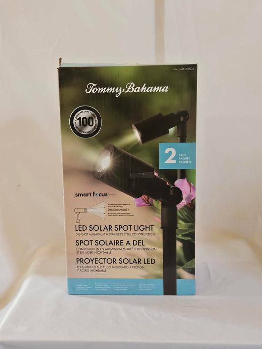 Tommy Bahama LED Solar Spot Light 2-pack box front