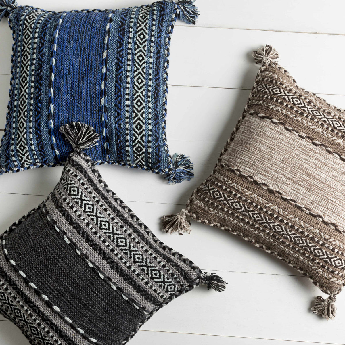 Grahamston Brown Geometric Pattern Throw Pillow - Clearance