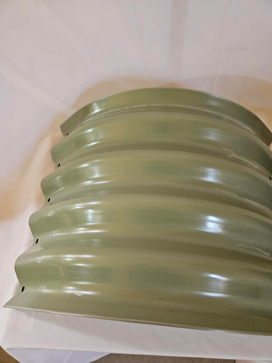 Actual olive green Vego Garden panels from this kit, stacked