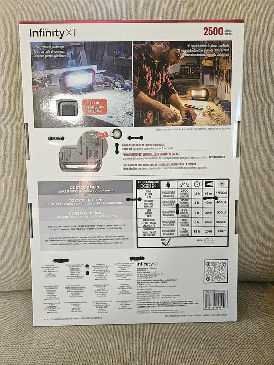 Work light features and specifications