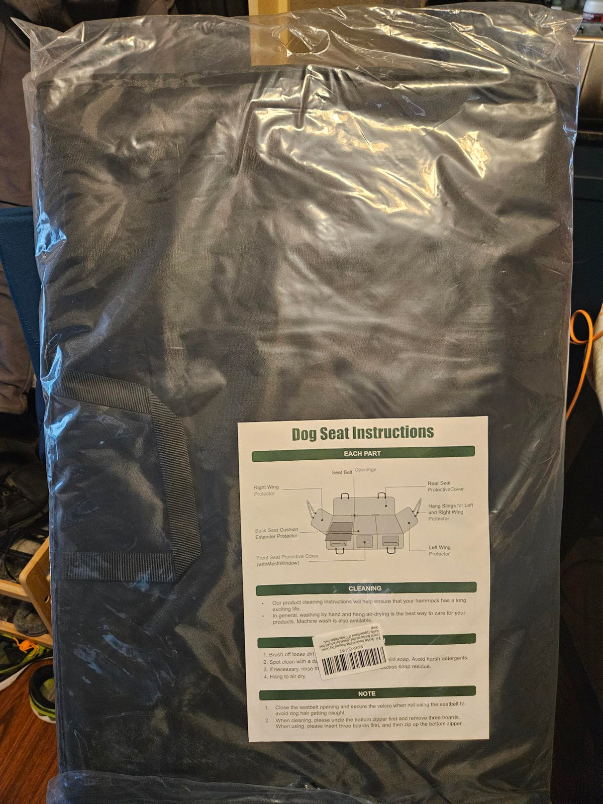 Our own photo of the seat extender sealed in its factory bag