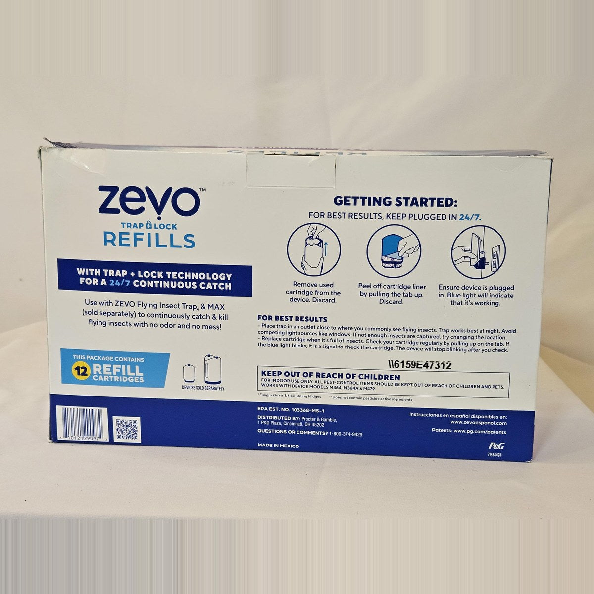 Zevo Trap & Lock refills 12 count